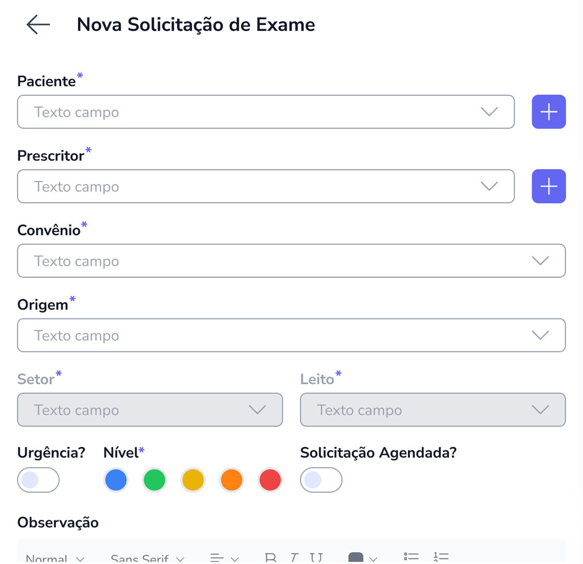 Painel de Controle Interlis